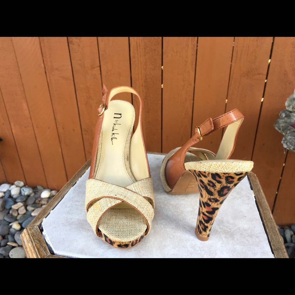 Leopard Print Heels Leather & Tweed